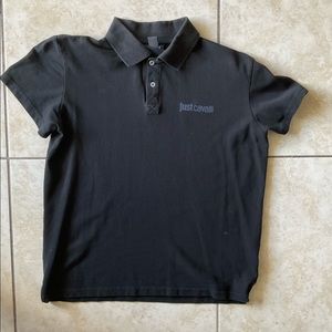 JUST CAVALLI MEN’S BLACK POLO SZ M 48